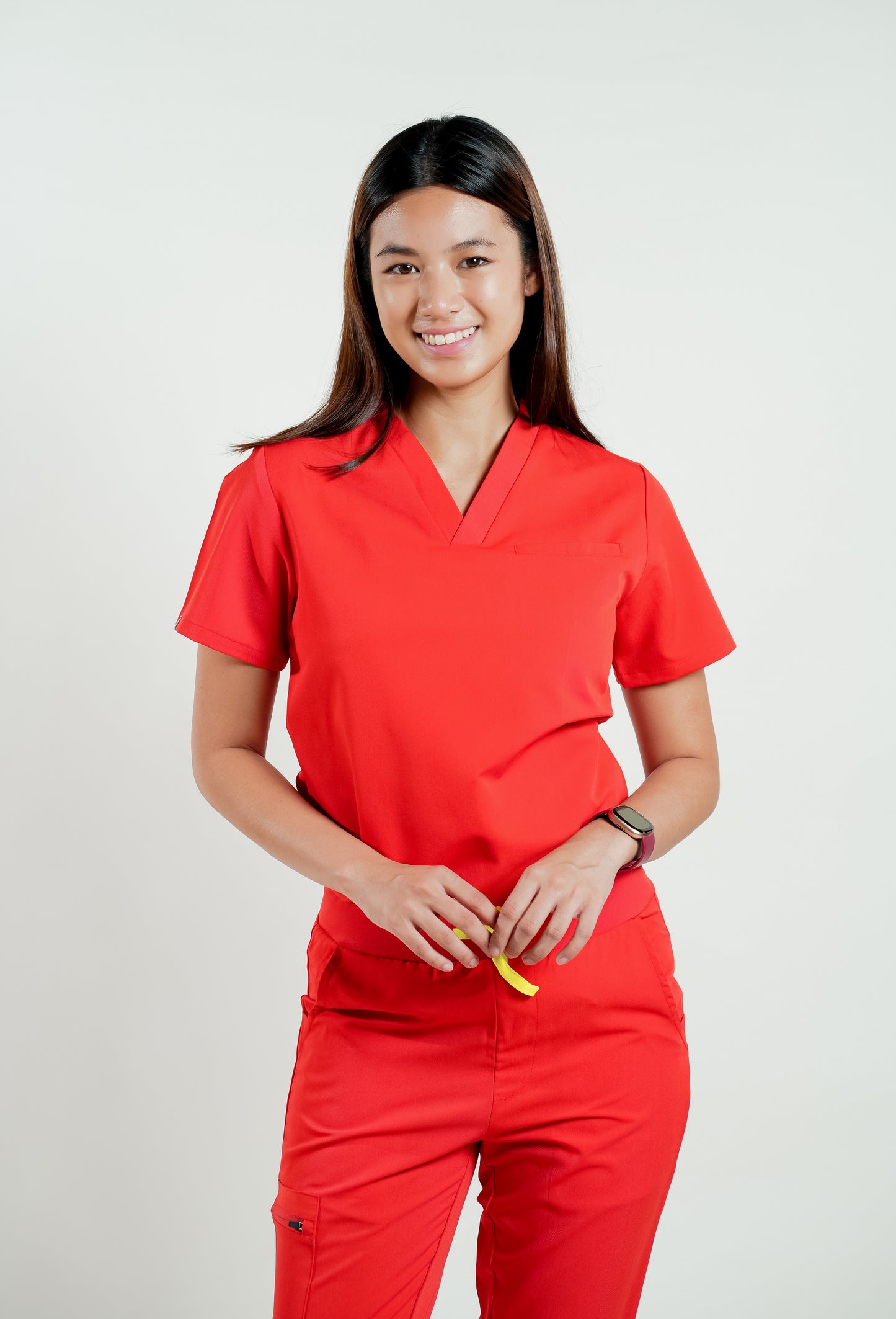 Women's PRO V-neck Top Red