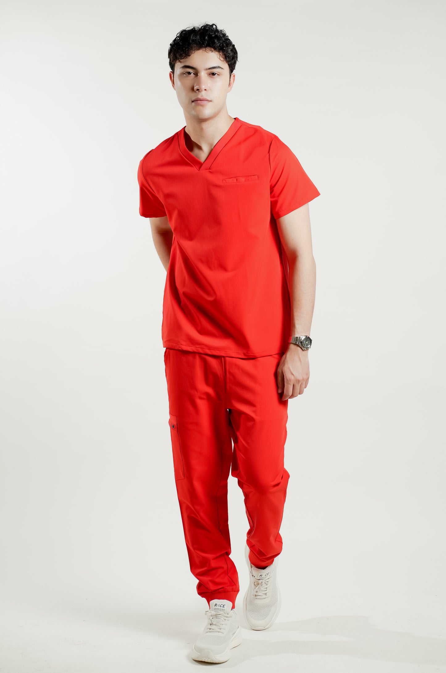 Men's PRO V-neck Top Red