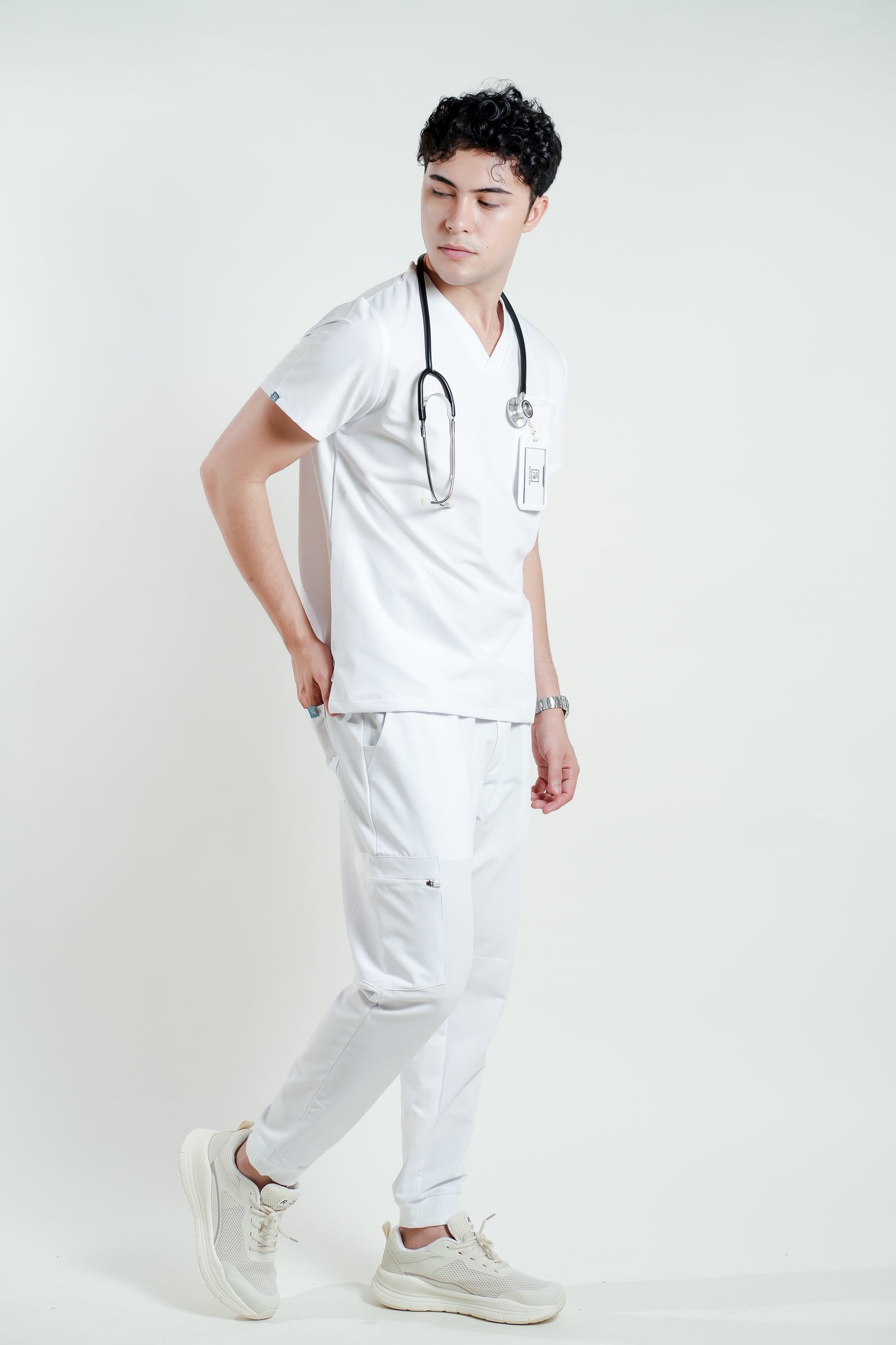 Men's PRO V-neck Top White