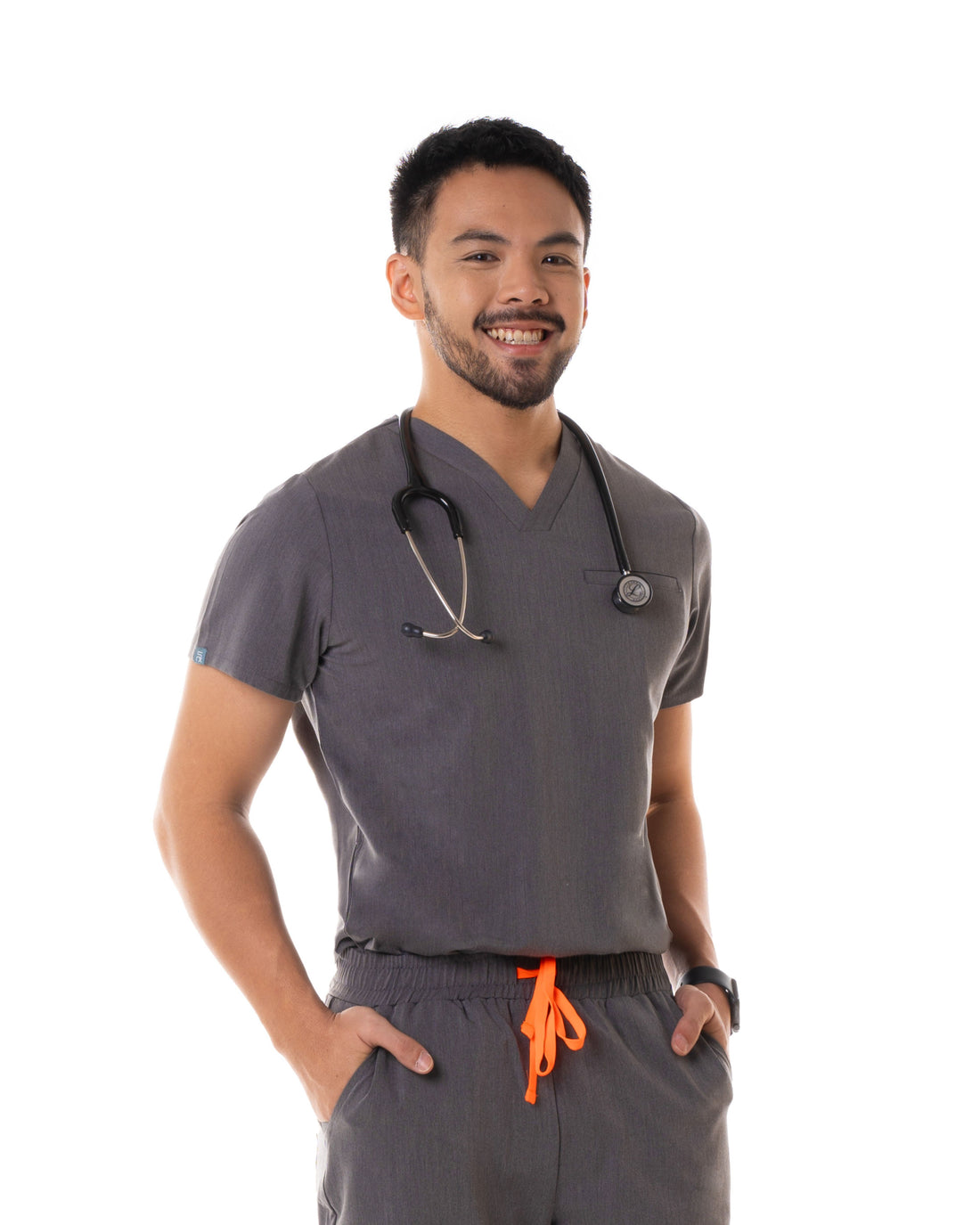 Men's Pro Jogger & V-neck Top | Charcoal Pair