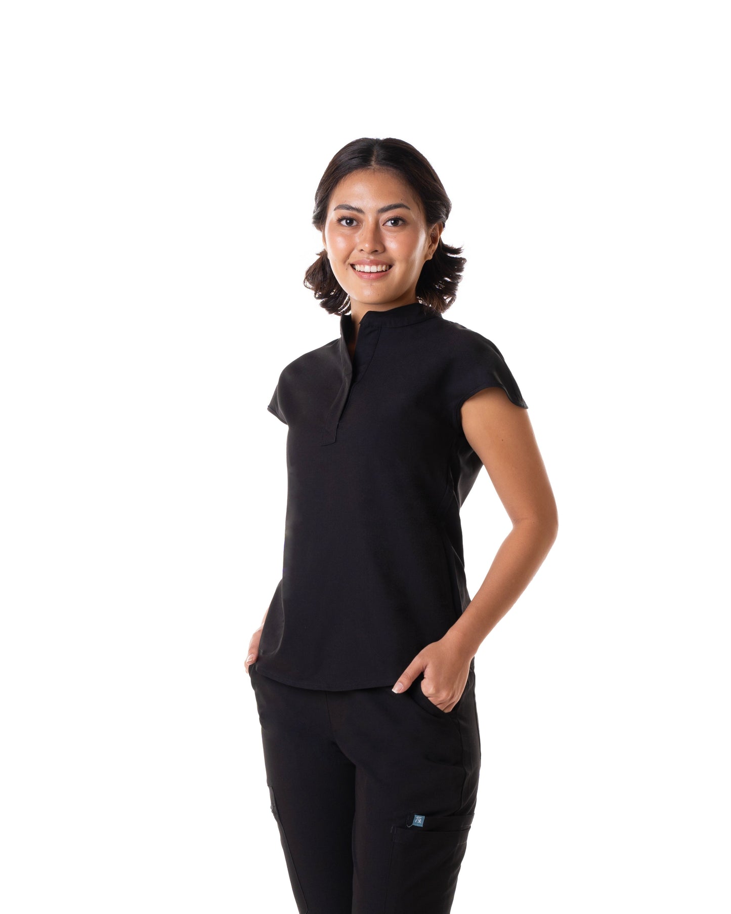 Women's PRO Mandarin Top Black