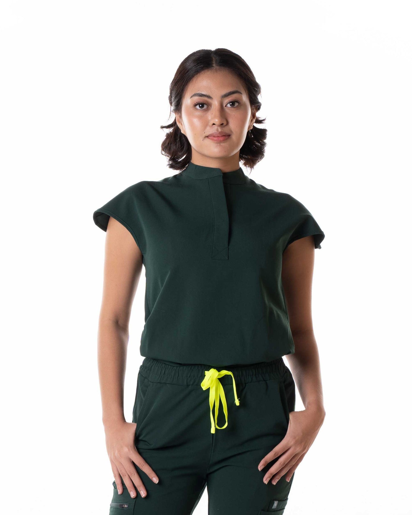 Women's PRO Mandarin Top Forest Green