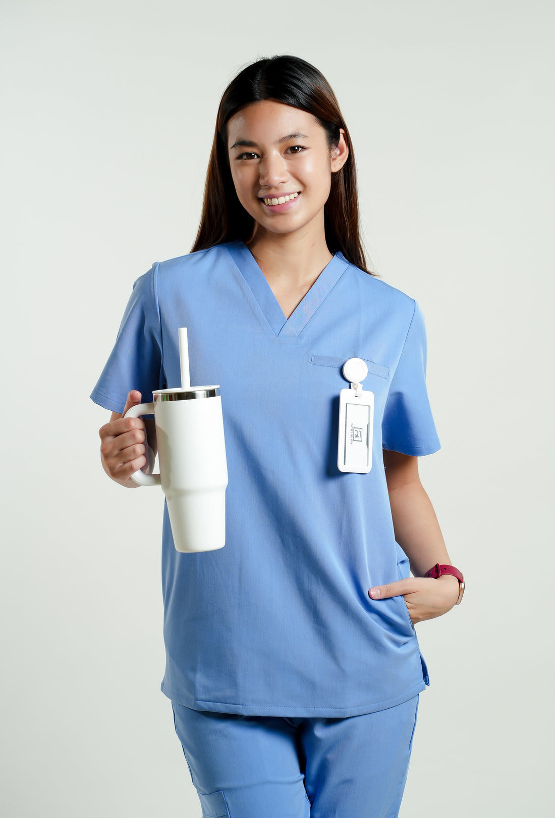 Women's Pro Cargo & V-neck Top | Ceil Blue Pair