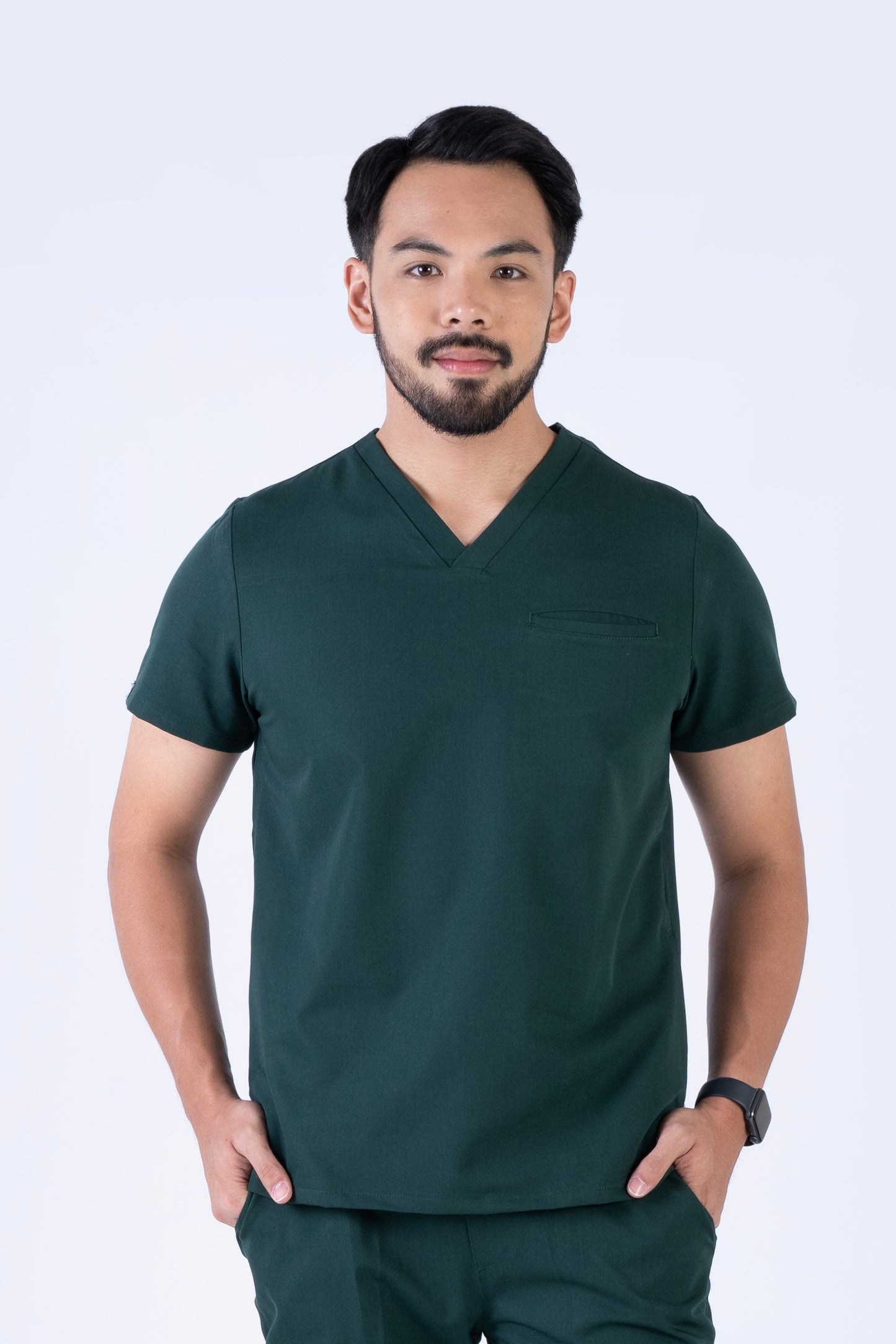 Men's PRO V-neck Top Forest Green