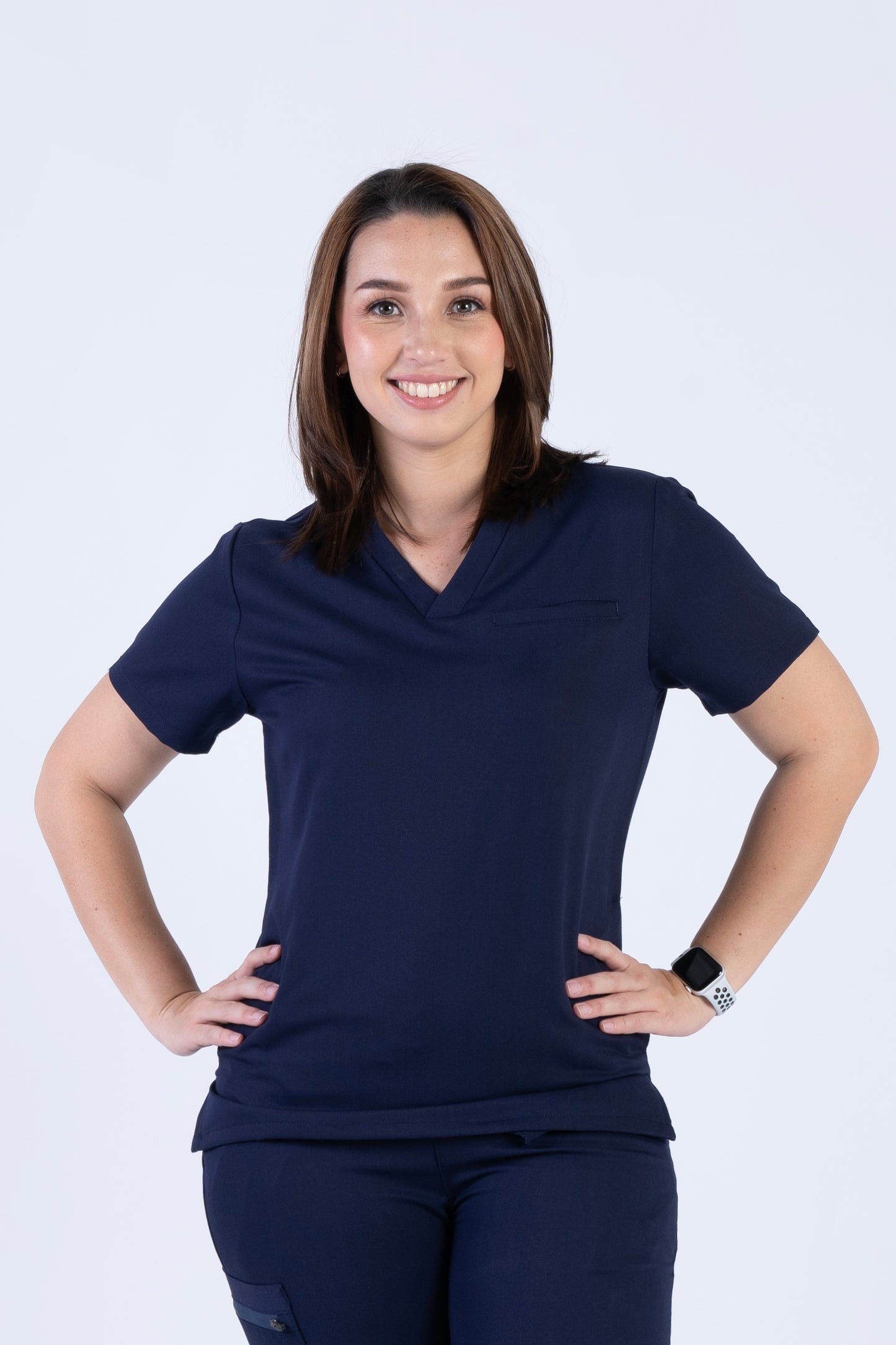 Women's PRO V-neck Top Navy Blue