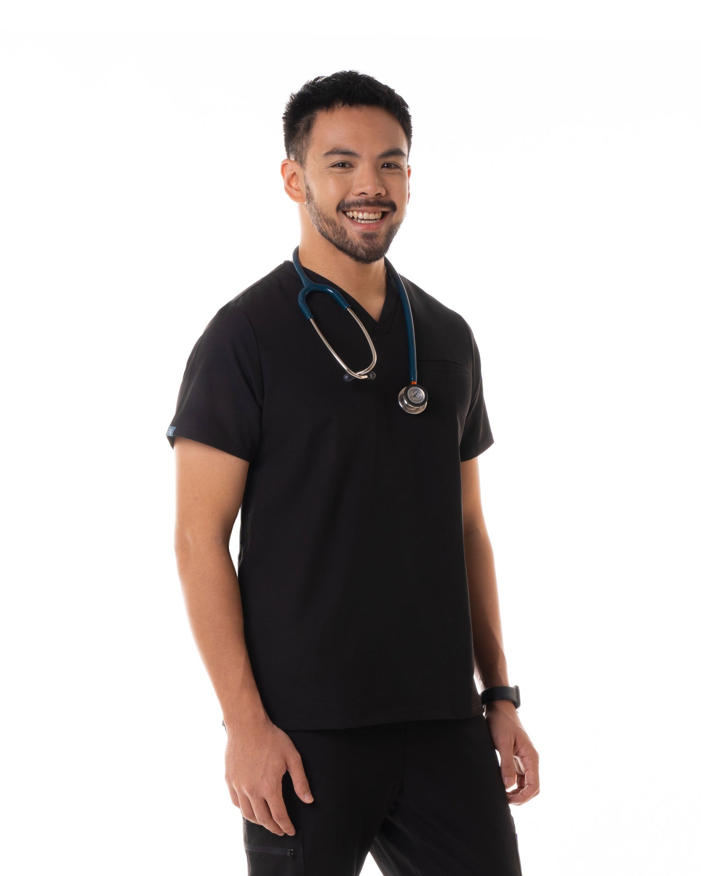 Men's PRO V-neck Top Black