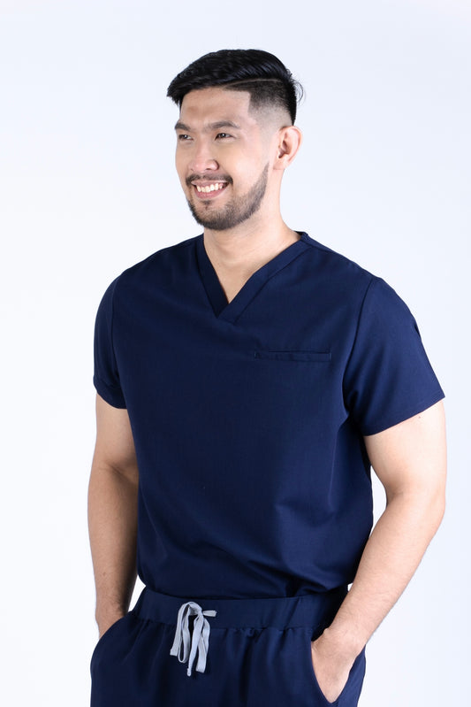 Men's PRO V-neck Top Navy Blue