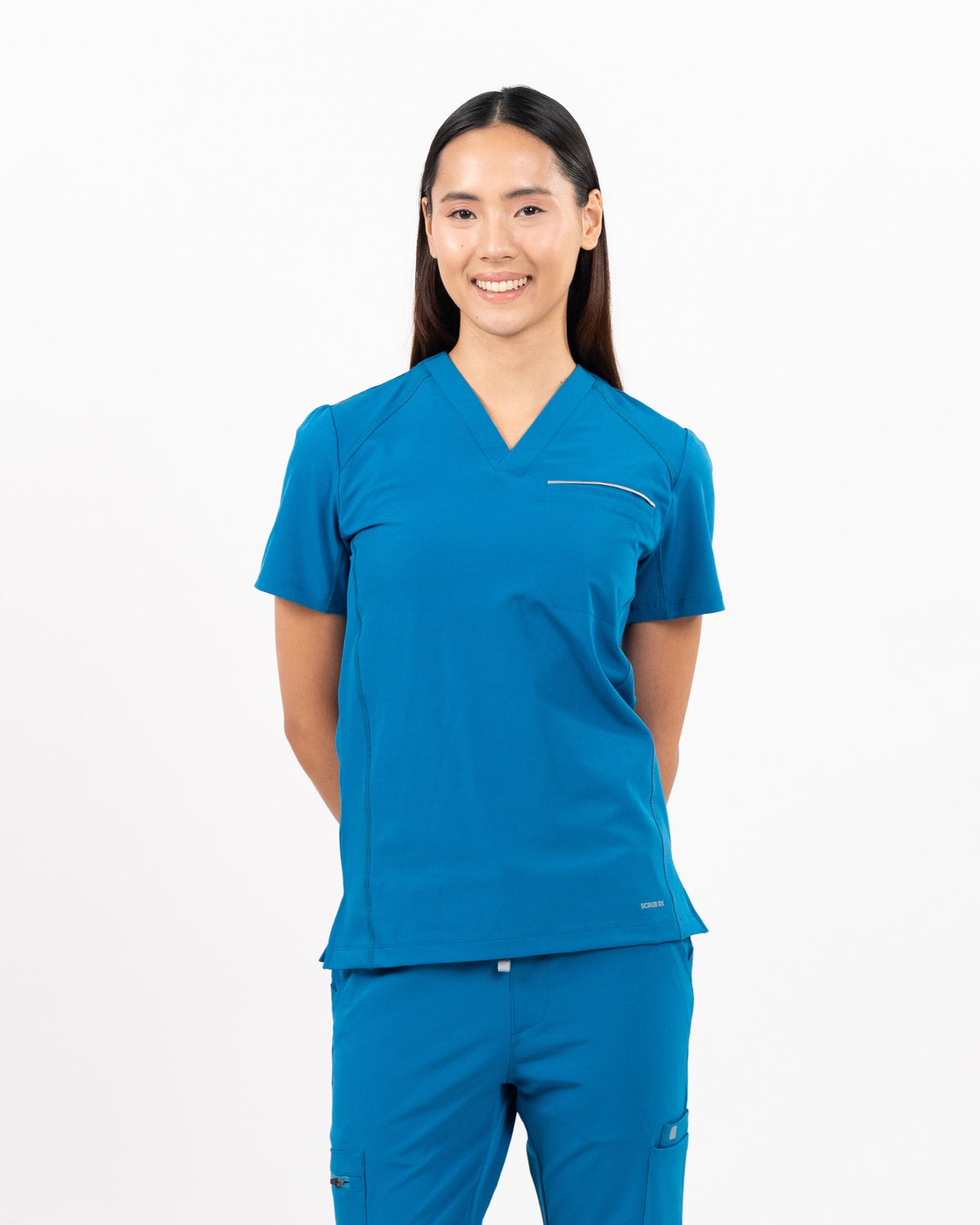 Elite Signature V-neck Top in Caribbean