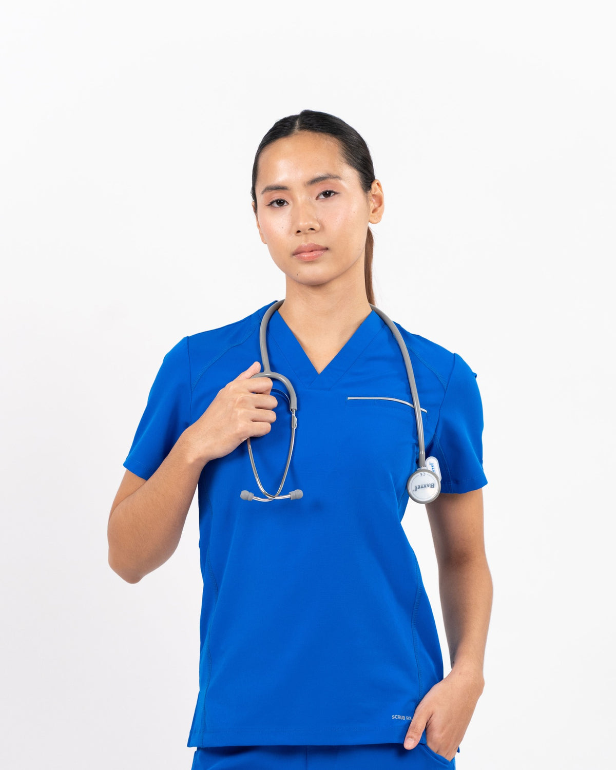 Elite Signature V-neck Top in Royal Blue
